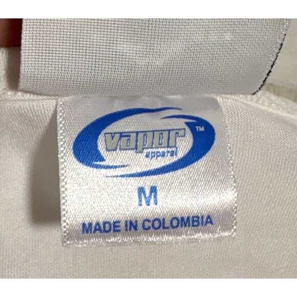 Vapor Apparel Believe & You Will Achieve Graphic T-Shirt Med V Neck White Green - Picture 6 of 9